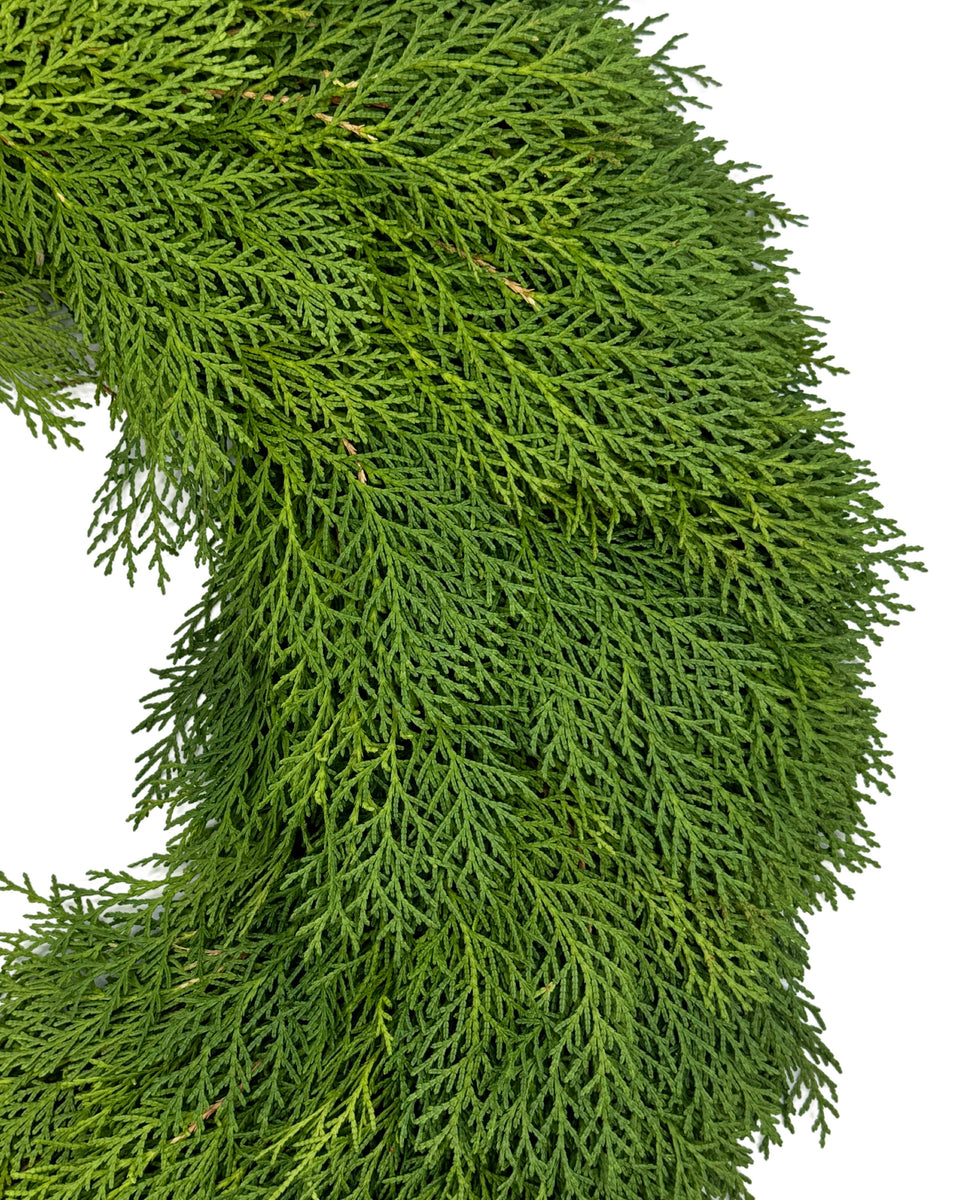 Green Arbor Cedar Wreath