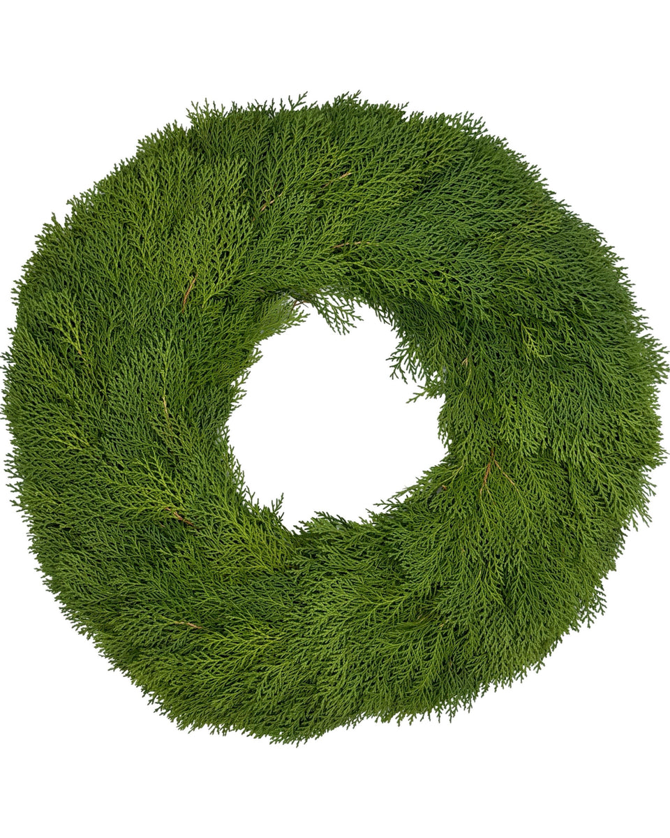 Green Arbor Cedar Wreath