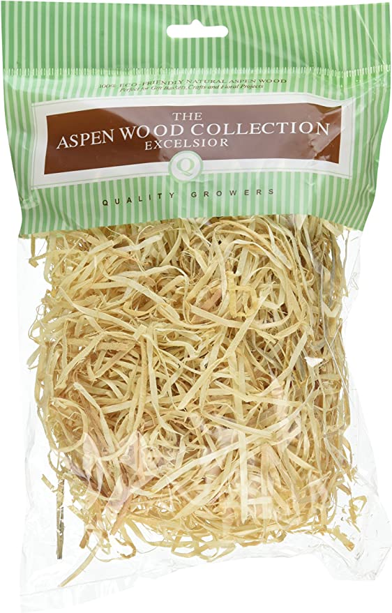Aspen Wood Excelsior Ribbon Cut