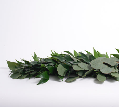 Nagi and Silver Dollar Eucalyptus Garland