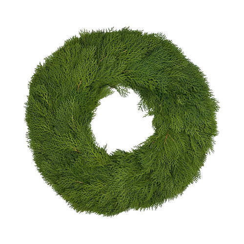 Green Arbor Cedar Wreath