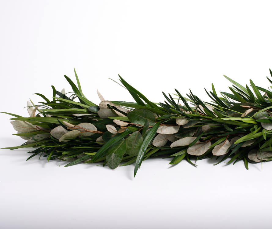 Silver Olive and Podocarpus Garland