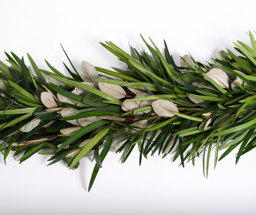 Silver Olive and Podocarpus Garland